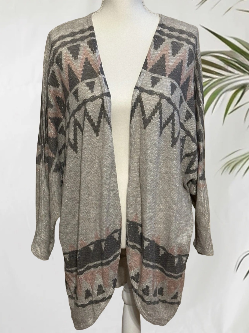 Maurices Aztec Open Front Cardigan Sweater  Woman's Plus Size 2, 2X, XXL Boho